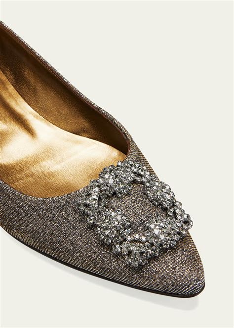 how to wear it manolo blahnikhangisi metallic fabric buckle flat|Manolo Blahnik HANGISI owners and lovers, come in!.